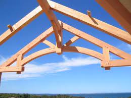 timber frame truss design in the barn