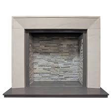Contemporary Limestone Fireplace Mantel