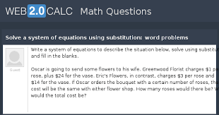 Solve A System Of Equations Using