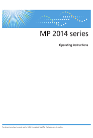 Ricoh mp 2014 mp 2014d mp 2014ad. Ricoh Mp 2014 Series Operating Instructions Manual Pdf Download Manualslib