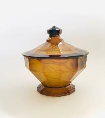 Deco Bowl Amber Glassware Glass Bowl