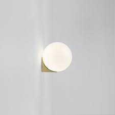 White Globe Wall Lamp Single Sconce