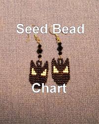 The Bat Seed Bead Earrings Chart