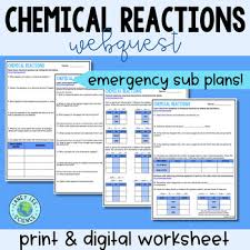 Chemical Reactions Webquest Laney Lee