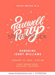 Farewell Party Invitation Template Stock Vector Royalty Free