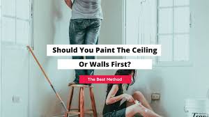 paint the ceiling or walls first