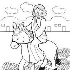 Explore the details in the coloring pages and feel everything in them. Jesus Rides Donkey Into Jerusalem Coloring Page For Palm Sunday Even Jesus Supports Democrats Easter Coloring Pages Palm Sunday Crafts Easter Colouring