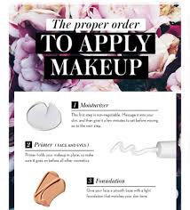 the proper order to apply makeup musely