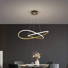 minimalist gold circle pendant light