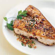 pan roasted swordfish steaks with mixed