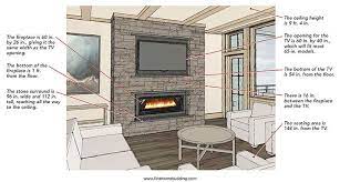 Fireplace Tv Wall Fireplace Dimensions