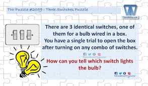 Three Switches Puzzle Think Witty