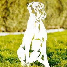 Boxer Dog Loss Garden Ornament