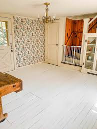 painting hardwood floors white diy