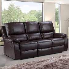 3 seater leatherette recliner sofa set