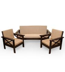 They are available in a variety of wood. X Patti Sofa 3 1 1set Sofas Living Room Wooden Sofa Set Designs Wooden Sofa Designs Furniture Design Wooden