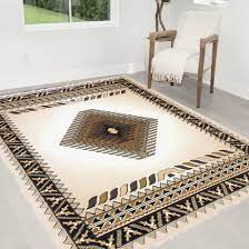 faded tribal floorcover area rugs ivory
