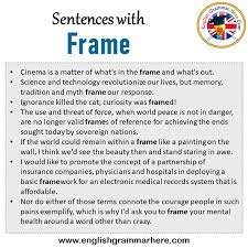 english sentences for frame