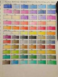 Marco Raffine Colour Chart In 2019 Color Pencil Art