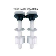 2 Pcs Plastic Toilet Seat Hinge Bolts