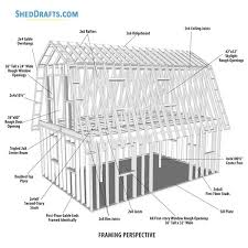 16 24 Gambrel 2 Story Shed Plans