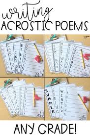 Acrostic Poem Templates Poems Literacy Work Stations