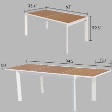 Aluminum Extendable Dining Table