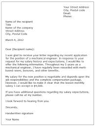 Salary Requirements  Cover Letter with Salary Requirements  Sample Cover  Letter Copycat Violence