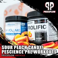 pescience sour peach candy pre workouts