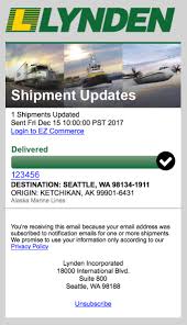 Track Shipments With Lyndens Shipment Updates Email Notifications