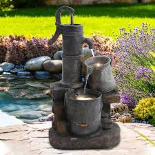 Garden Water Feature Fountain Led