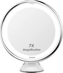 7x magnifying mirror travel led lighted