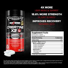 creatine pills six star post workout x3