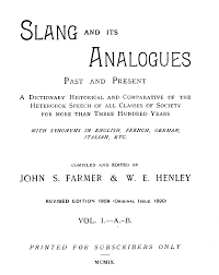slang its ogues vol 1 revised 1909
