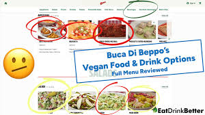 buca di beppo vegan food drinks 2023