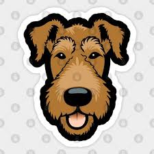 airedale terrier cute cartoon dog face