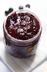 easy blueberry jam made with chia seeds