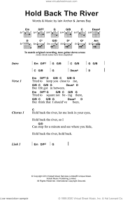This item is in stock. Bay Hold Back The River Sheet Music For Guitar Chords Pdf