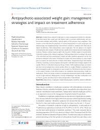Pdf Antipsychotic Associated Weight Gain Management