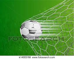 サッカーボール, 中に, ゴール, ∥で∥, スピード, 線, -, ベクトル, イラスト 写真館、イメージ館 | k14003768 | Fotosearch