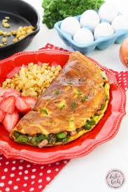 western omelette with bell pepper