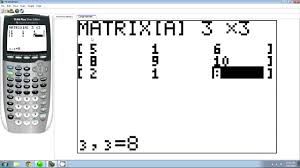 a matrix with a graphing calculator