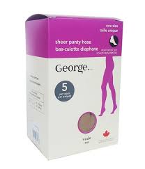 George Ladies Sheer Pantyhose Pack Of 5