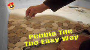 lay pebble tile shower floor tile