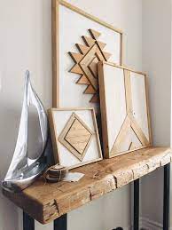 Diamond Shaped Wood Wall Art