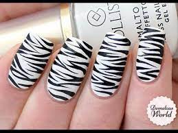 zebra print nail art tutorial you
