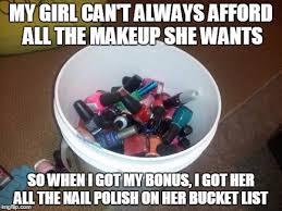 all the polish on her bucket list flip