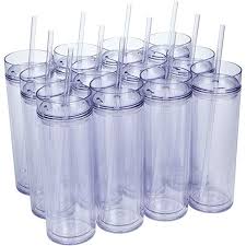Insulated Acrylic Tumblers With Lids
