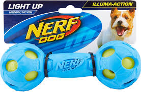 Nerf Dog Light Up Led Barbell Dog Toy Medium Chewy Com