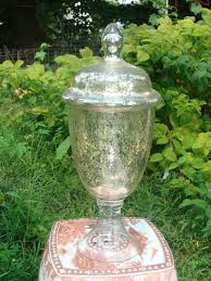 Antiqued Mercury Glass Apothecary Jar